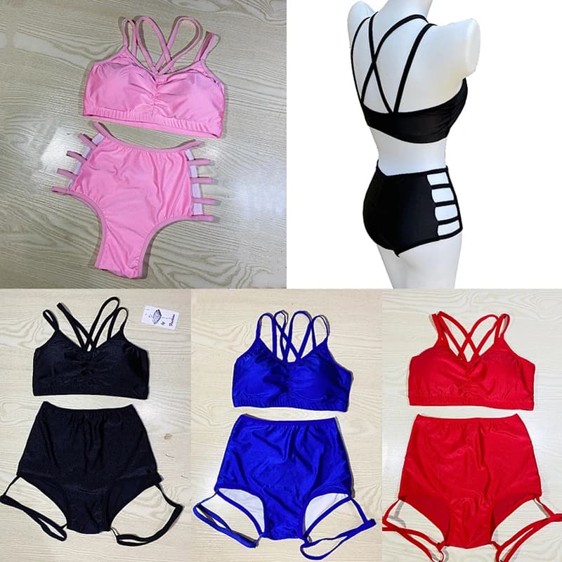 Ensembles de bikini sexy pour femmes, vêtements de pole légiti, col licou, fendu, haut sans bretelles et short, olympiques de danse hip hop,