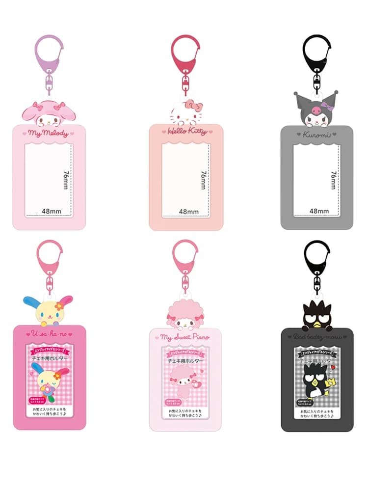 Sanrios Hellokittys Kuromi Porte-carte anti-rayures Étui pour badge d'identification Protecteur en plastique dur pour étudiants employés banlieue