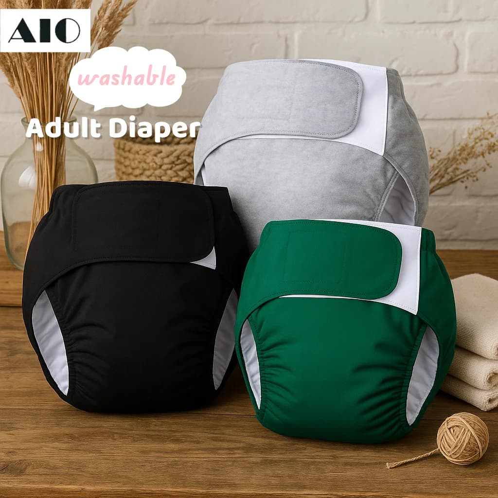 Grands couches réutilisables pour adultes, pantalons d'incontinence réglables pour hommes et femmes, pantalons anti-fuite pour personnes âgées