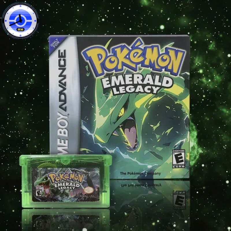 USA anglais RTC Flash pokemon émeraude héritage chariot horloge en temps réel Flash chariot boîte avec plateau cartouche de jeu pour GBA Game Boy