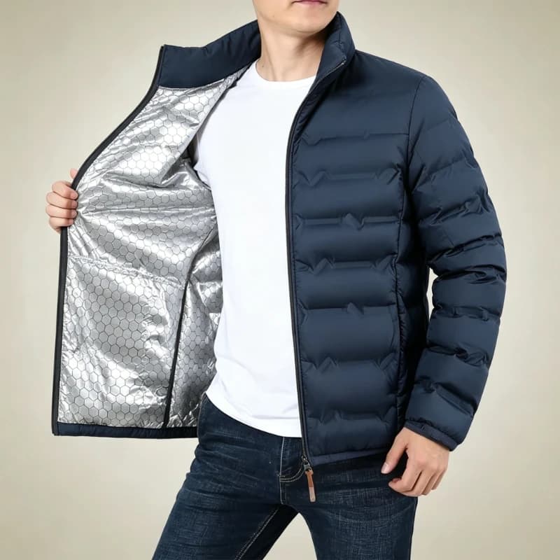 Parkas auto-chauffantes en graphène pour hommes, vestes coupe-vent en coton matelassé, parkas à col montant pour homme, manteaux d'hiver