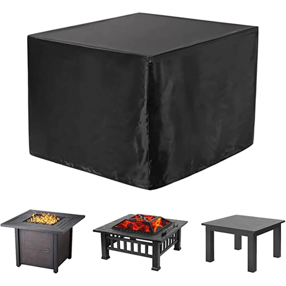 Couverture de foyer carrée, couverture de brasero pour brasero au Propane 210D, housse anti-poussière étanche 54x54x89cm