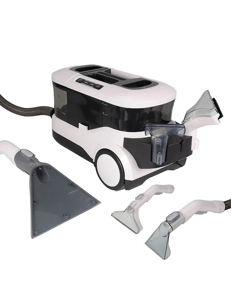 Nettoyeur de tapis humide et sec, double réservoir d'eau, 3 têtes de brosse, machine intégrée pulvérisation-aspiration pour le nettoyage en