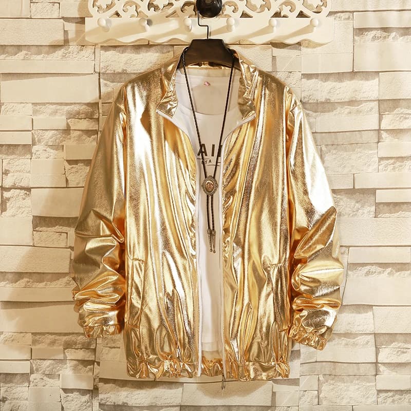 Vestes coupe-vent pour hommes, vestes de fête sur scène en boîte de nuit, Costume Streetwear Harajuku Hip Hop veste réfléchissante manteaux de
