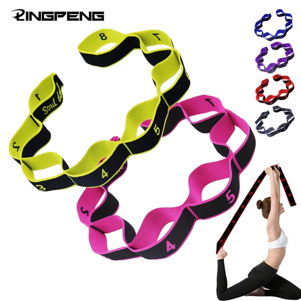 8/10 Sections danse bande de résistance Yoga étirement Pilates Fitness élasticité numérique élastique Stretch formation Tension ceinture
