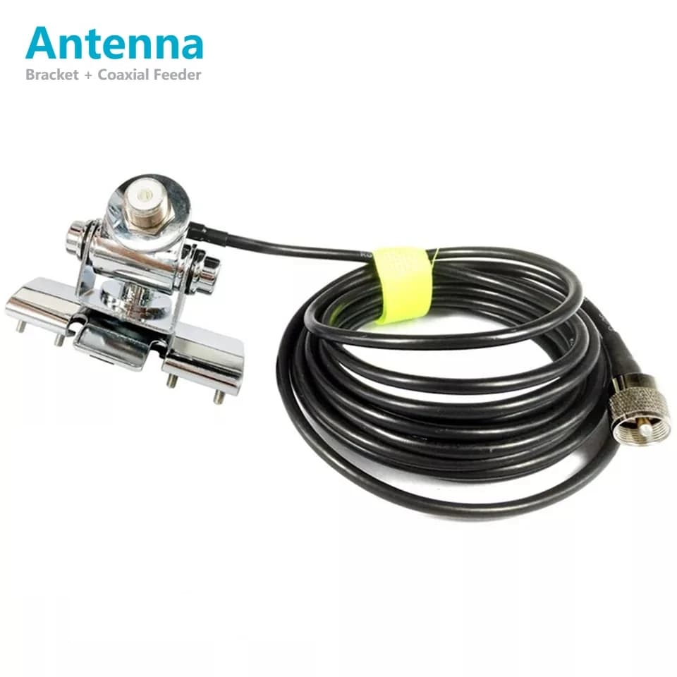 Support d'antenne d'autoradio RB-400 pour talkie-walkie, connecteur PL259 SO239, antenne de voiture en acier inoxydable avec câble de montage à Clip