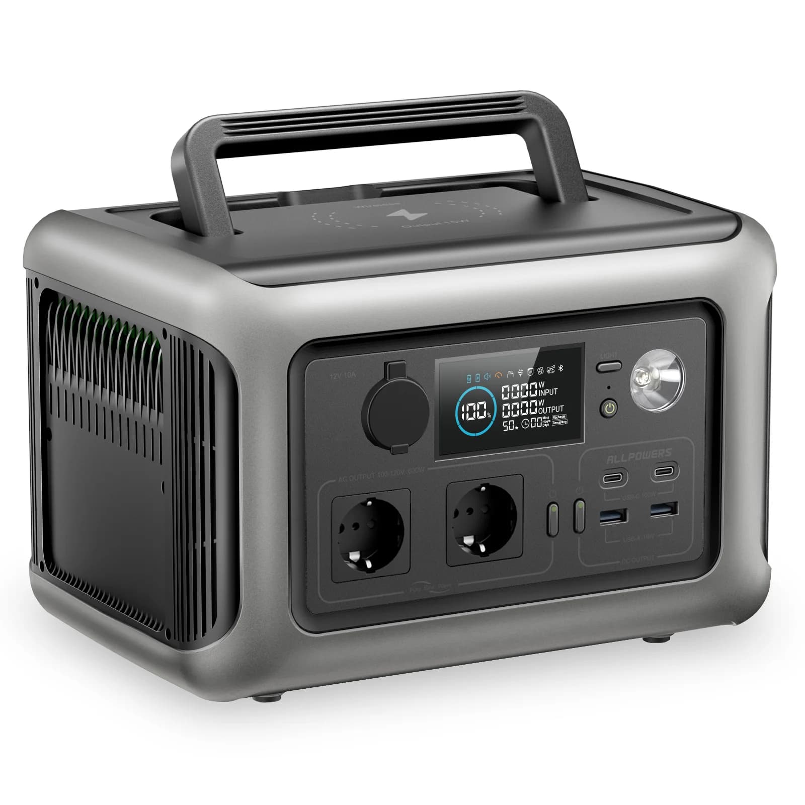 Batterie LiFePO4 portable ALLPOWERS R600 Powerstation 299wh avec prises CA 600 W pour l'extérieur
