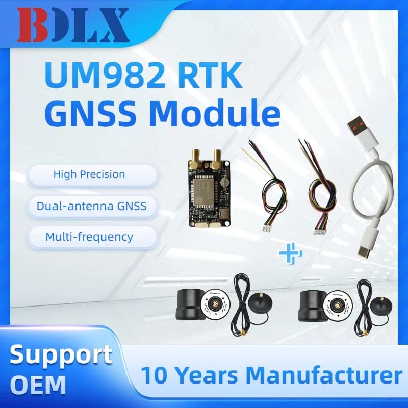 Module GPS RTK GNSS UM982 de haute précision VS positionnement de niveau centimétrique F9P pour drones Compatible avec le récepteur GPS UM981/UM980