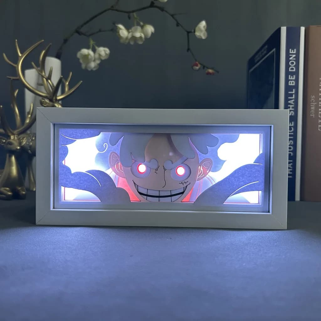 Lampe ombre 3D Anime Manga, veilleuse en papier sculpté au Laser, boîte à lumière, lampe de Table, décoration de salle, parfaite pour fête et