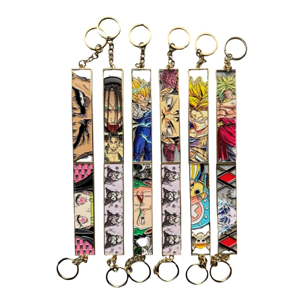Anime métal évider porte-clés signet mignon Jet Manga mode sac porte-clés bijoux accessoire porte-clés cadeau Anime
