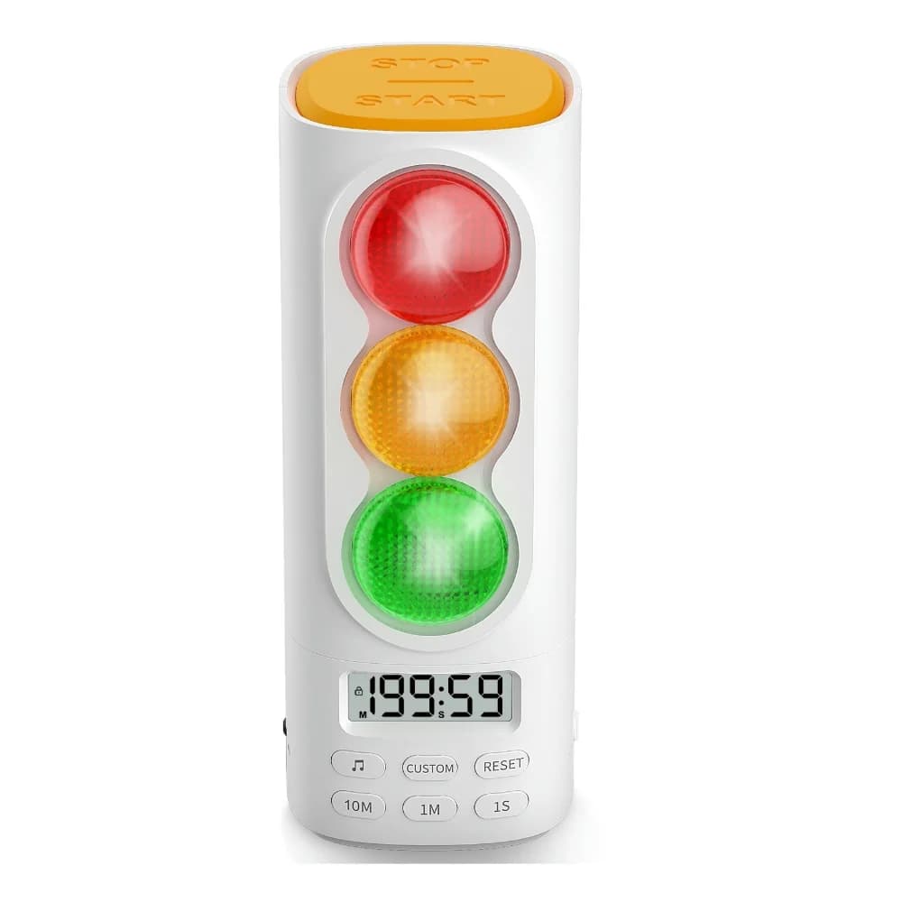 Minuterie visuelle pour enfants, feu de circulation, Audio, affichage numérique LCD, minuterie pour salle de classe, maison, cuisine, jeu, compte à