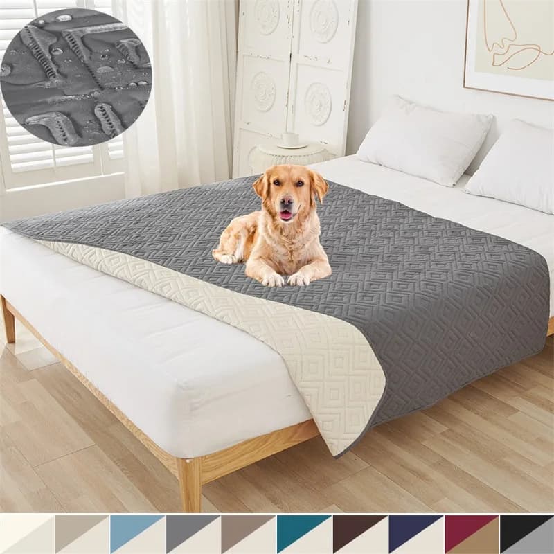 Couvre-lit imperméable pour animaux de compagnie, chien, chat, enfants, coussin d'urine, drap de lit, matelas matelassé, lavable, housse de