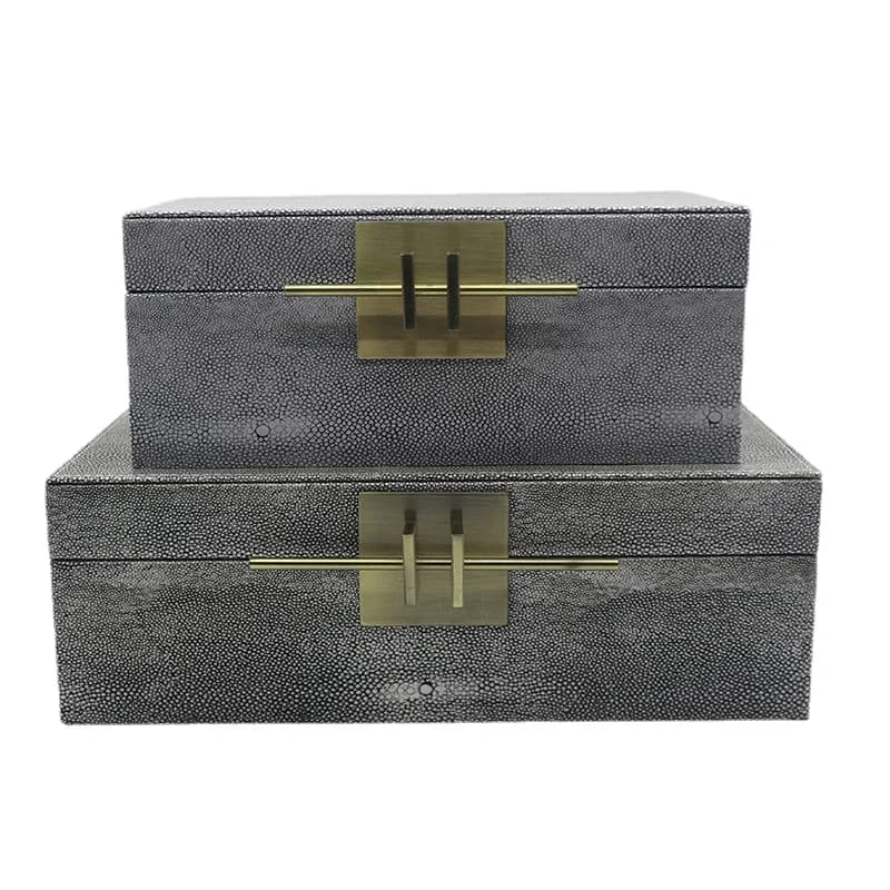 Boîte de Rangement de Bijoux Nordique en Cuir Pu pour Fille, Étui en Métal pour Boucles d'Oreilles, Cadeau