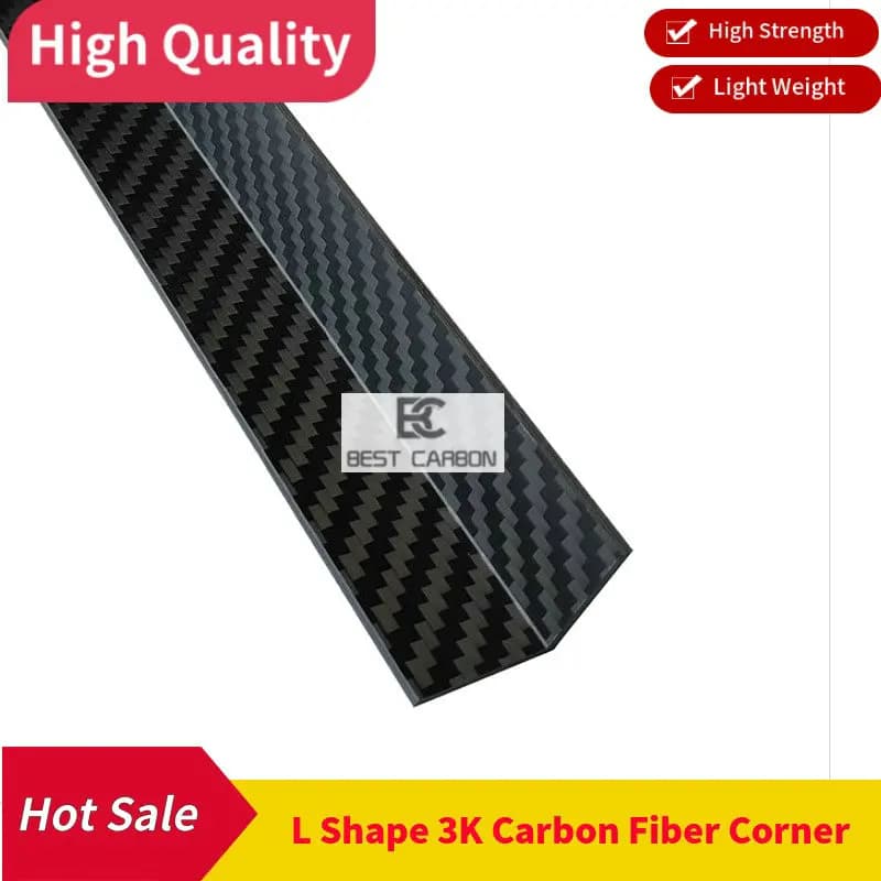 Surface mate en sergé, coin en Fiber de carbone 3K en forme de L, matériau 100% fibre de carbone, angle en fibre de carbone, livraison gratuite