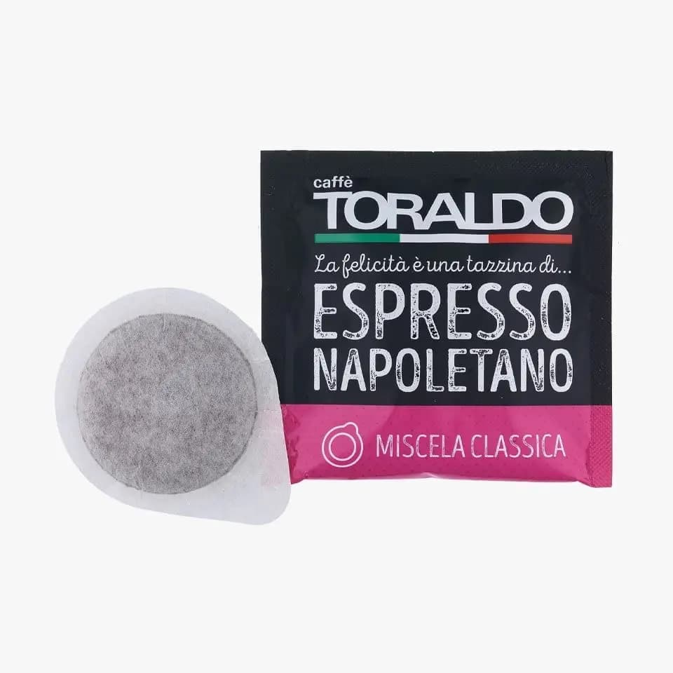 CAFÉ TORALDO |   Cialde ESE 44 |   MIXTURE CLASSIQUE |   150 pièces |   Café sélectionné, grillé et torréfié en Italie |   Excellence du café