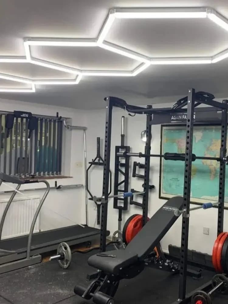 Lumière LED hexagonale pour Garage, 50000H, 6500K, Ultra lumineuse, pour la maison, la salle de sport, le salon de coiffure, les détails de voiture,