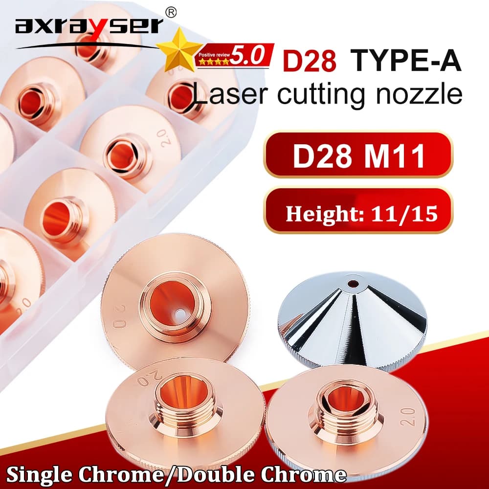 Tête de découpe laser à fibre Raytools Pride itec WSX, buse laser Dia 28mm, H15, H11, calibre M11 0.8-6.0, couches simples et doubles