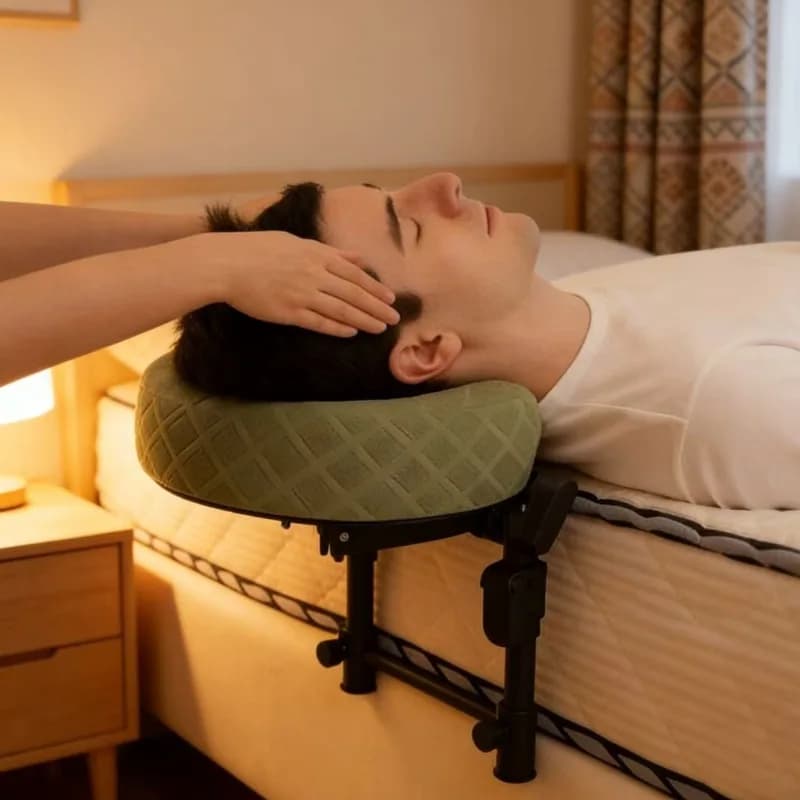 Repose-tête de massage réglable pour lit, support facial massant portable pour la maison, kit de table de massage pour matelas, oreiller pour dormir