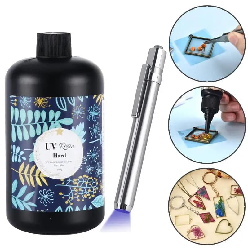 Colle en résine UV transparente, 10/25/30/50/60/100/200/500g