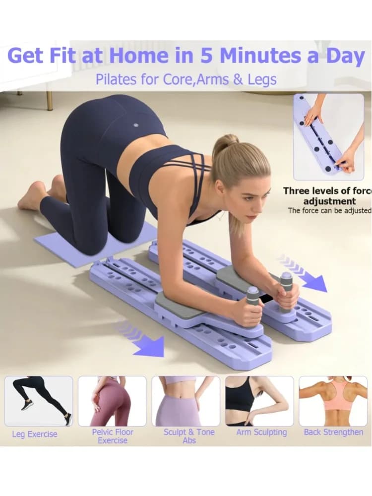 Plateforme de Pilates multifonctionnelle, Reformer, Planche de fitness, Appareil de fitness corps entier, Plateforme abdominale, Appareil de