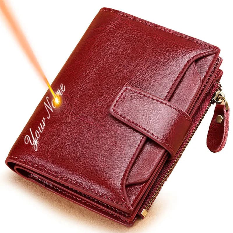 nouveau portefeuille court pour femmes zip coin pochette portefeuille pour femmes nom gravé Premium Card Case kpop portefeuille pour femmes