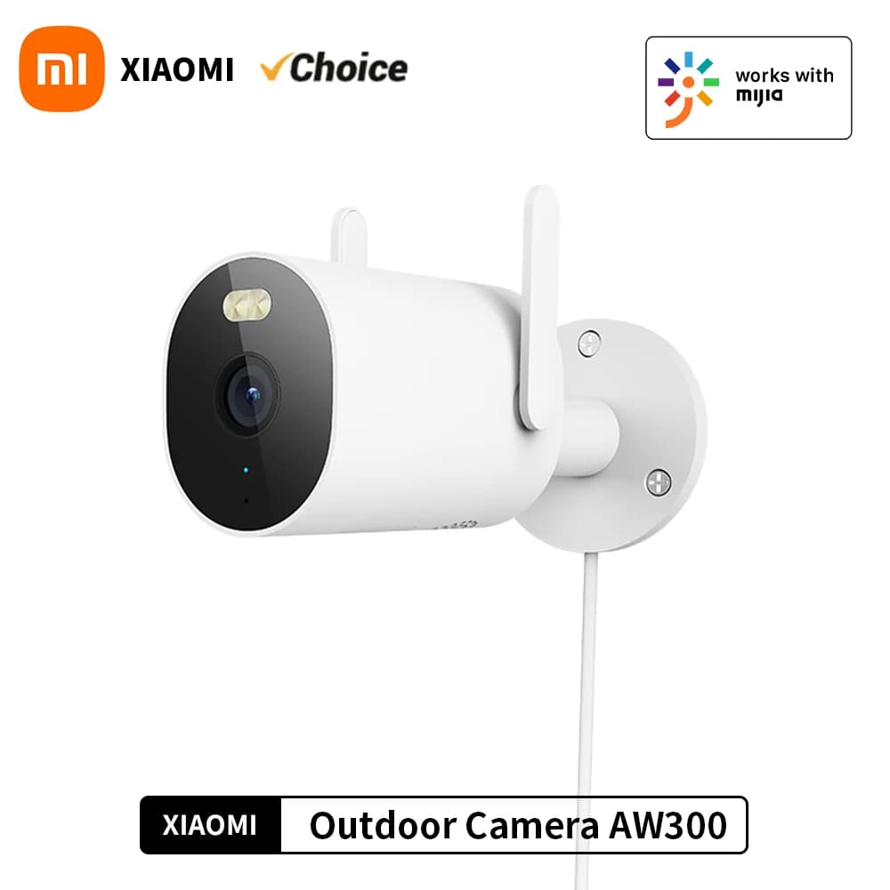 XIAOMI caméra extérieure AW300 IP66 2.4G Vision nocturne polychrome Full Hd conversation bidirectionnelle son lumière avertissement App 2K