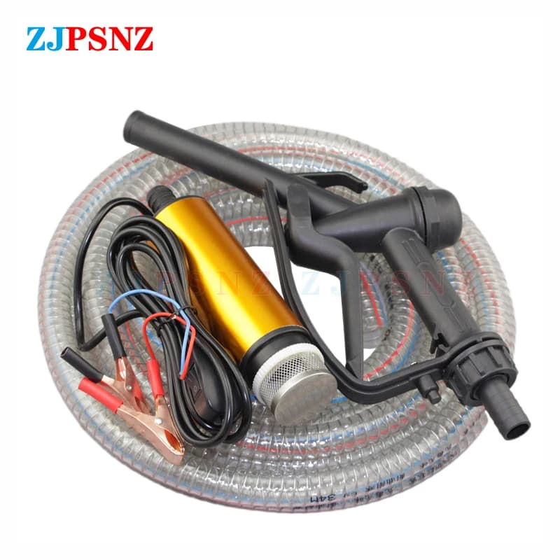 Pompe de transfert électrique Diesel eaux usées huile voiture Camping pêche Kit de pompe de transfert Submersible pompage pompe électrique 12V 24V