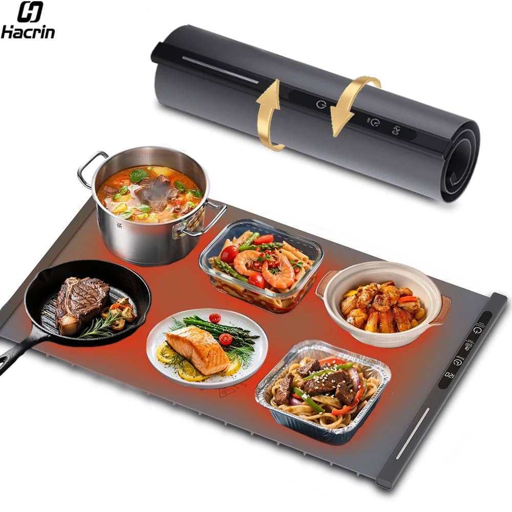 Réchauffeur de nourriture plaque chauffante électrique plateau chauffant électrique pour aliments chauffage rapide coussin chauffant alimentaire