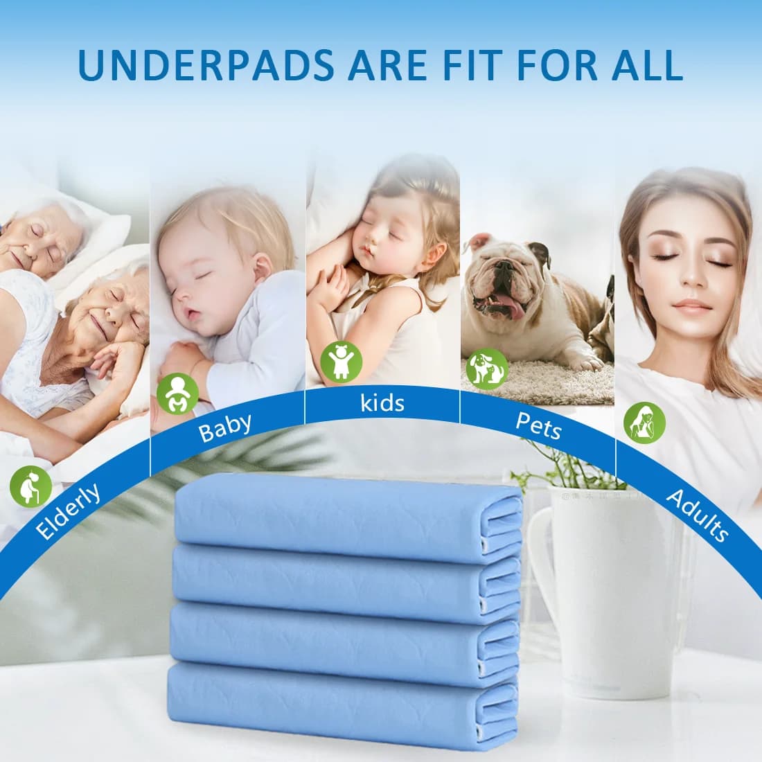 Ehucon Alèse Lavable 4 Couches - Haute Absorption pour Incontinence (Doux, Imperméable, Personnes  gées/Patients, Format Univers