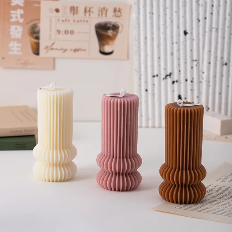 Pilier géométrique créatif cire bougie parfumée style Ins accessoires de tir à la maison cadeaux décoration décorative