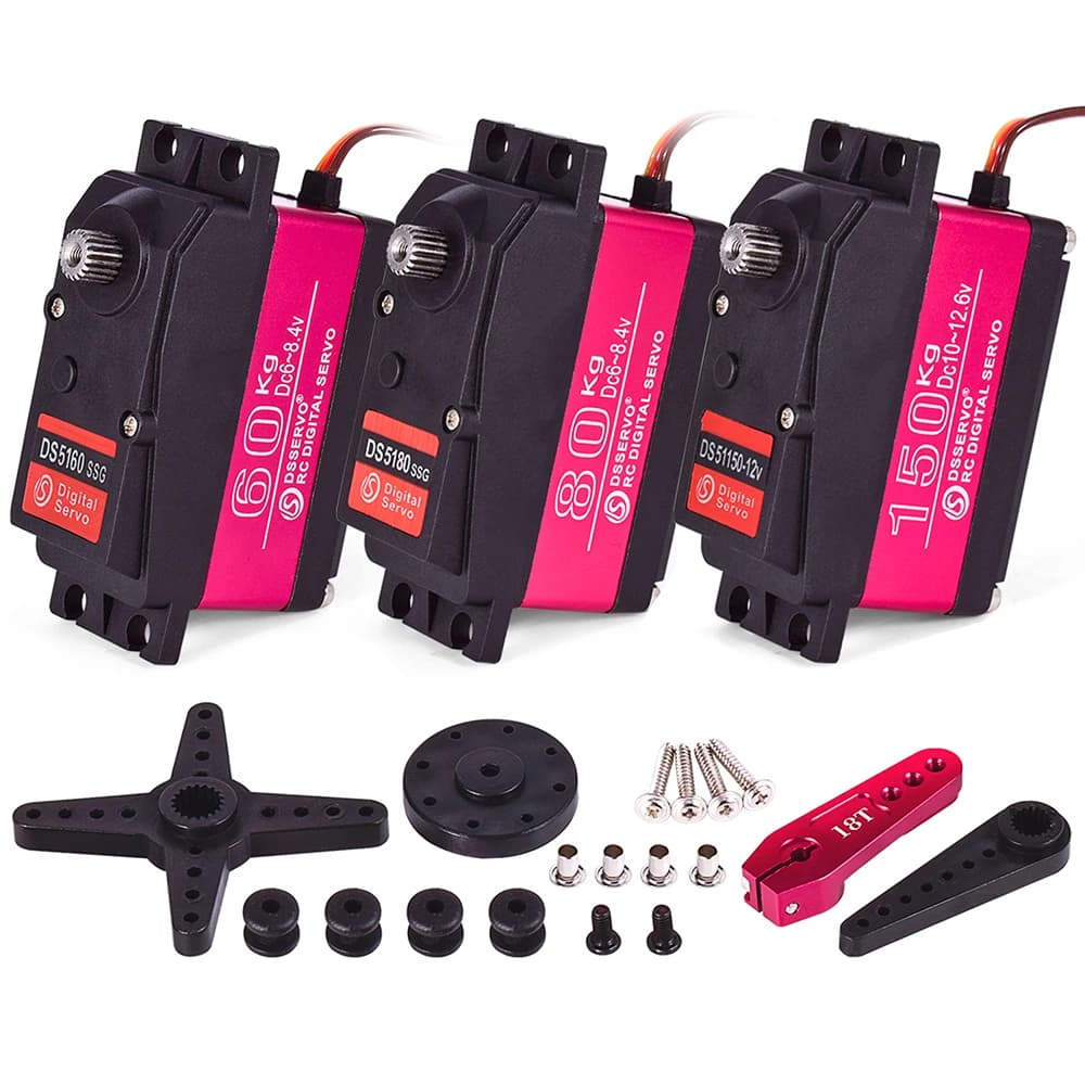 Servo RC 1/5 Servo étanche à couple élevé 60Kg 80Kg 150Kg 8.4V, engrenage métallique, Servo numérique pour Redcat HPI Baja 5B SS