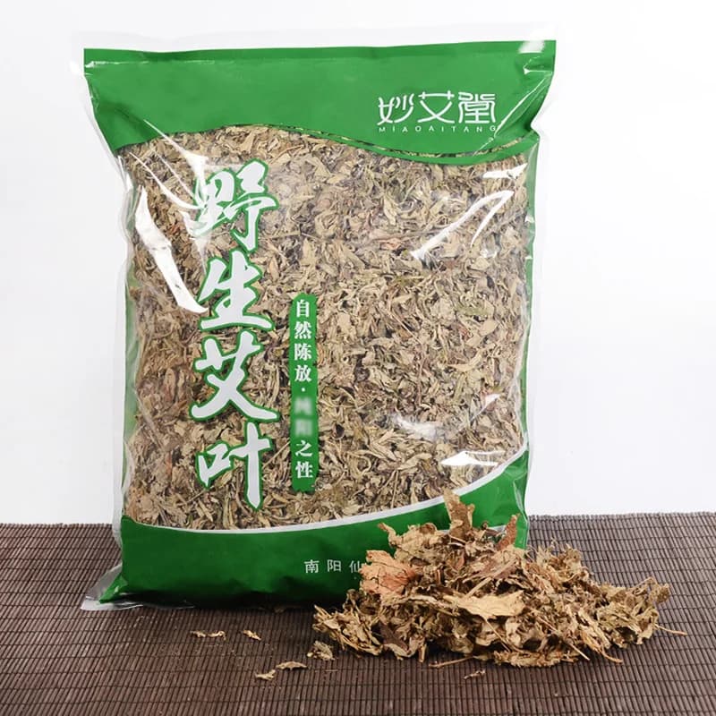500g/sac Feuilles d'armoise naturelles, feuilles d'armoise pures, herbe de moxa pour moxibustion, thérapie, masque, bain de pieds, relaxation
