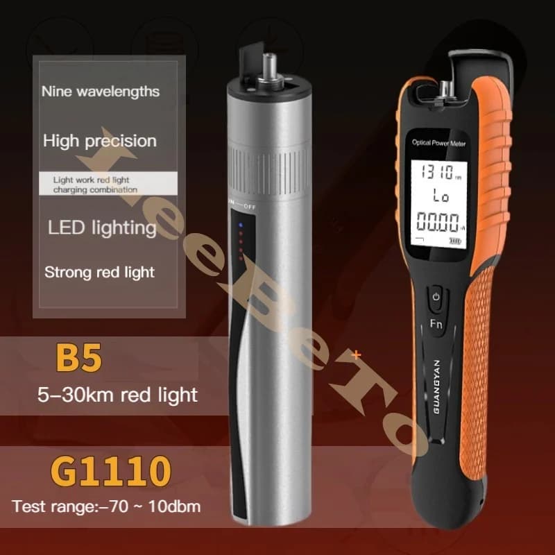 Compteur de puissance à Fiber optique 2 en 1, outil de test de câbles de cordon de raccordement de 70 à 10dbm, stylo à lumière rouge FC/ST/SC,