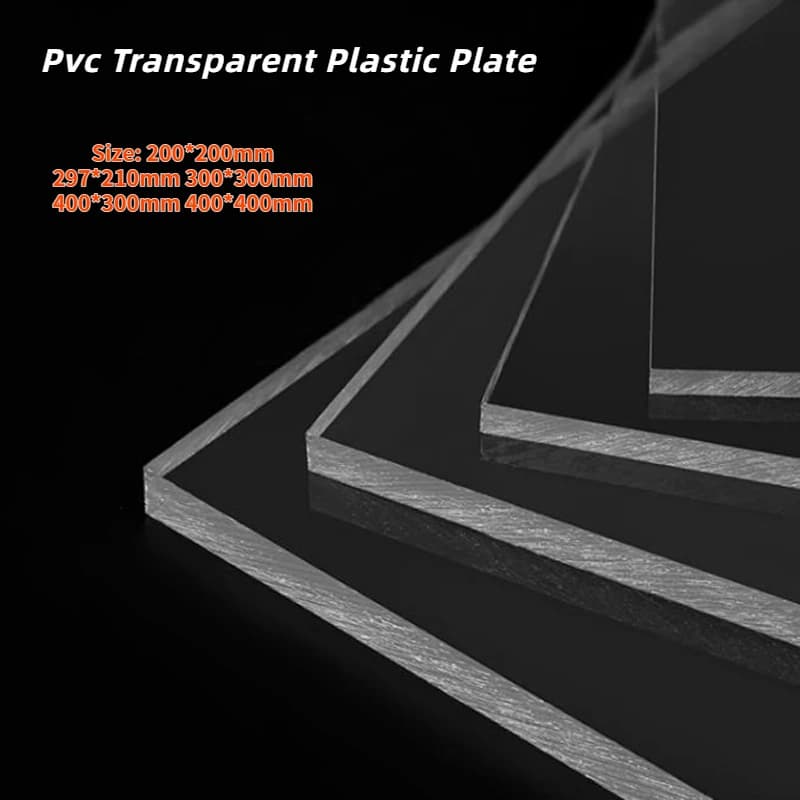 1/2/3 pièces plaque en plastique Transparent Pvc plaque dure plaque de déflecteur plaque dure traitement de déflecteur épais 1mm 1.5mm 2mm 3mm 4mm