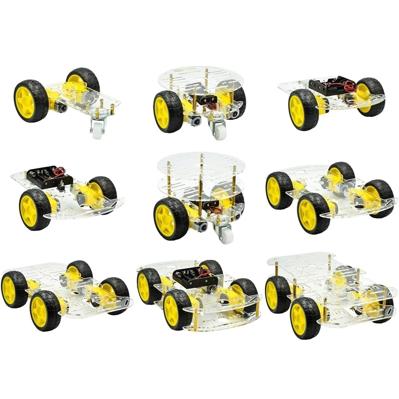 Kit de châssis de voiture Robot intelligent, moteur de suivi d'évitement, bricolage, encodeur de vitesse, batterie Box2WD, module ultrasonique pour