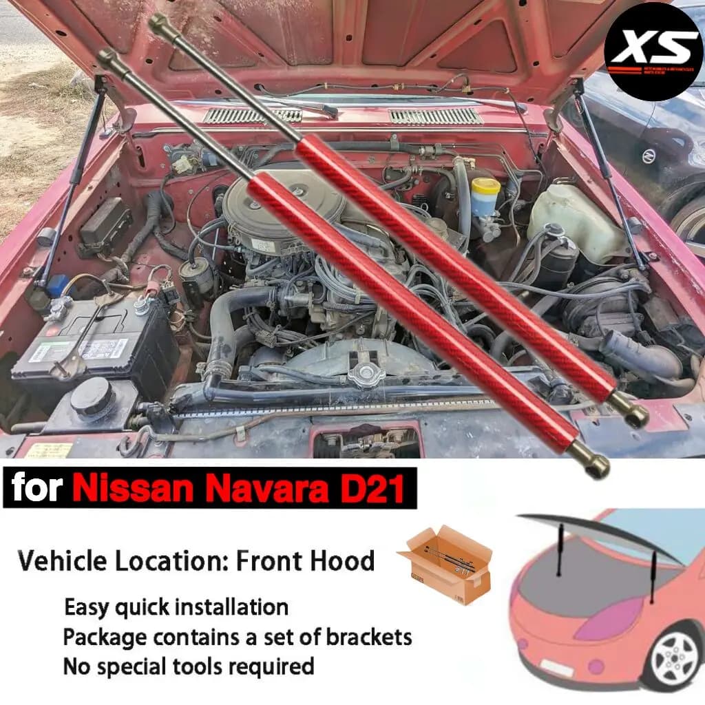 Amortisseurs à gaz de capot pour Nissan Navara D21 1985-1997 Hardbody Datsun Camiones Hustle – Tiges de support de levage et amortisseurs de