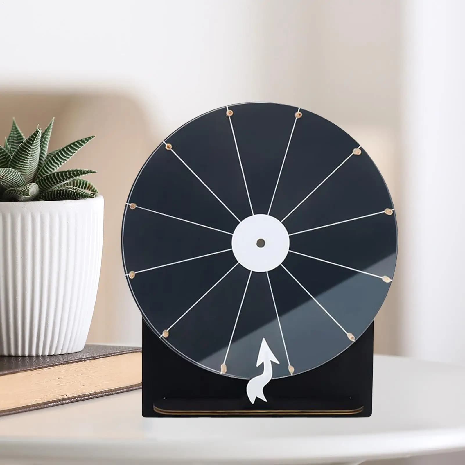 Roue de prix en bois de 11 pouces, Roulette de Fortune, fournitures de jeu de nuit effaçables pour adultes et adolescents, organisateurs