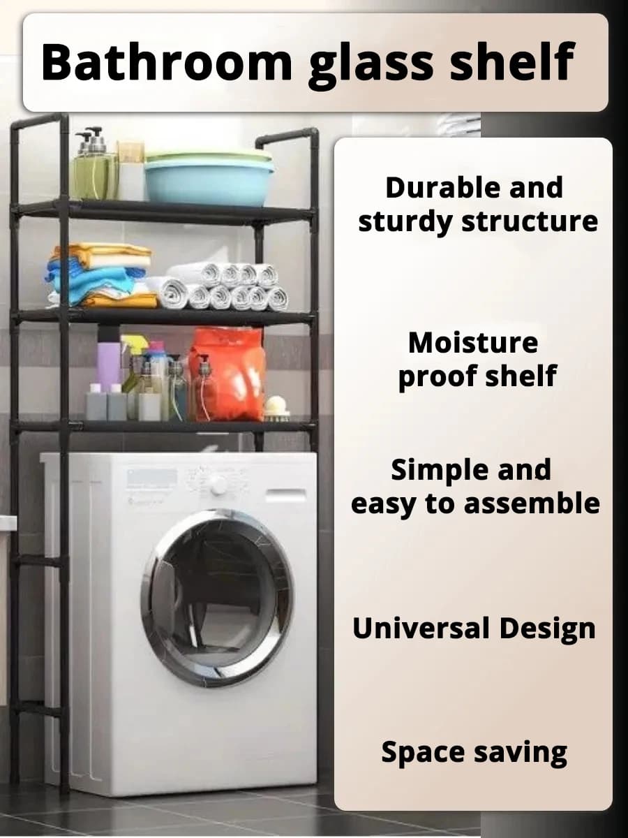 Support de rangement de toilettes multicouche sans Perforation, étagère de Machine à laver, support de cuisine sur pied, permettant de gagner de