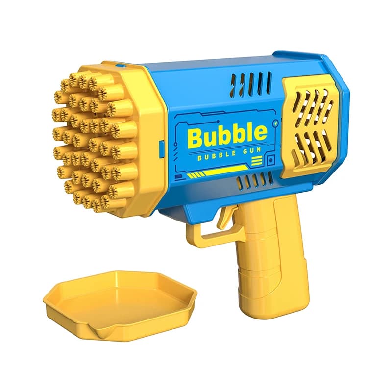 Pistolet à bulles jouet d'extérieur pour enfants 40 trous jouet électrique soufflant des bulles (sans bulle d'eau)