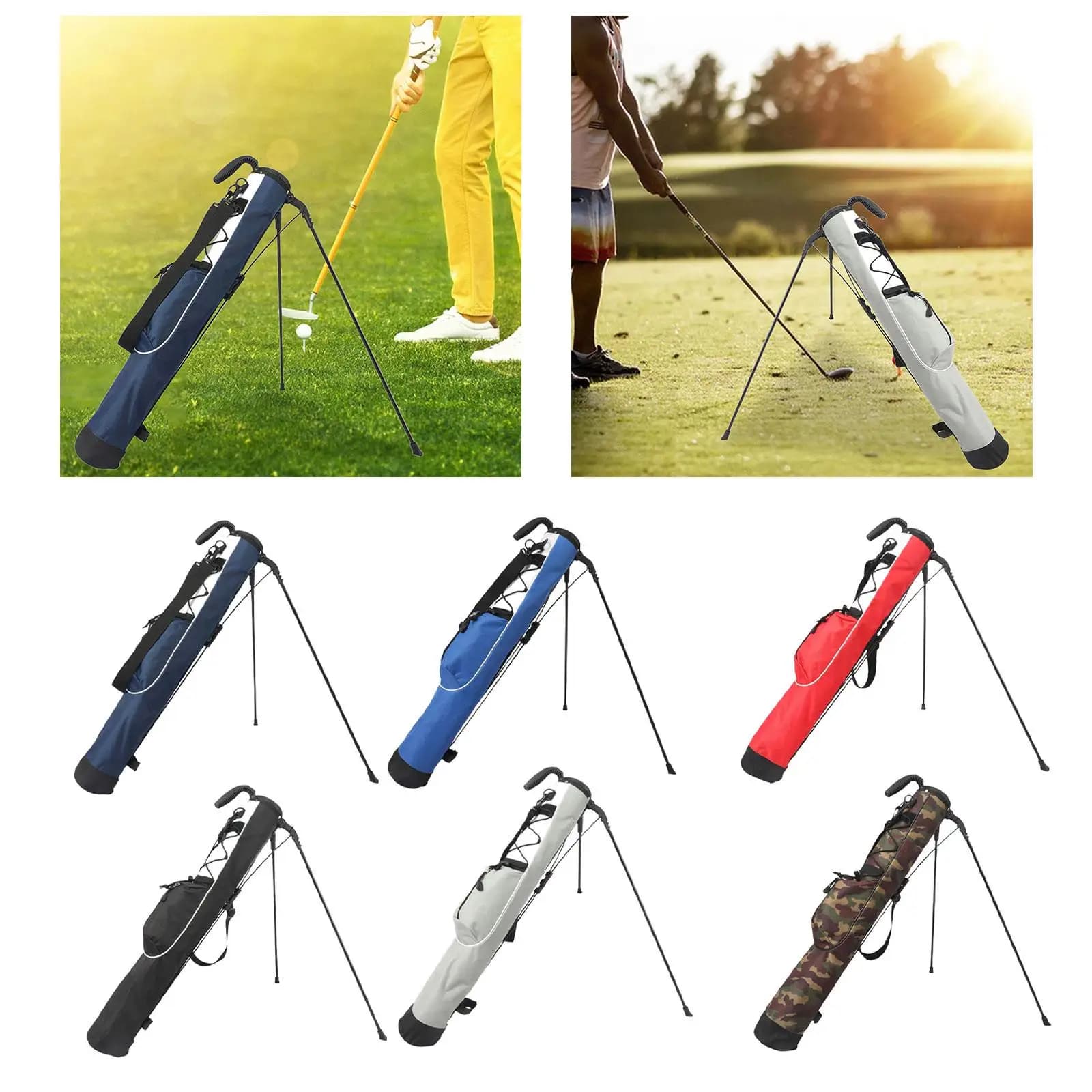 Sac de golf avec support, sac de rangement portable, sac de transport léger, fournitures de club de golf, cadeau de golfeur