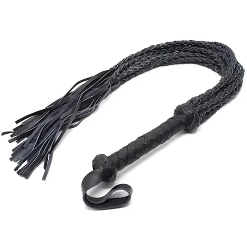 Fouet en cuir de taureau véritable de 73 cm, fouet d'entraînement pour chevaux en cuir véritable, poignée recouverte de cuir