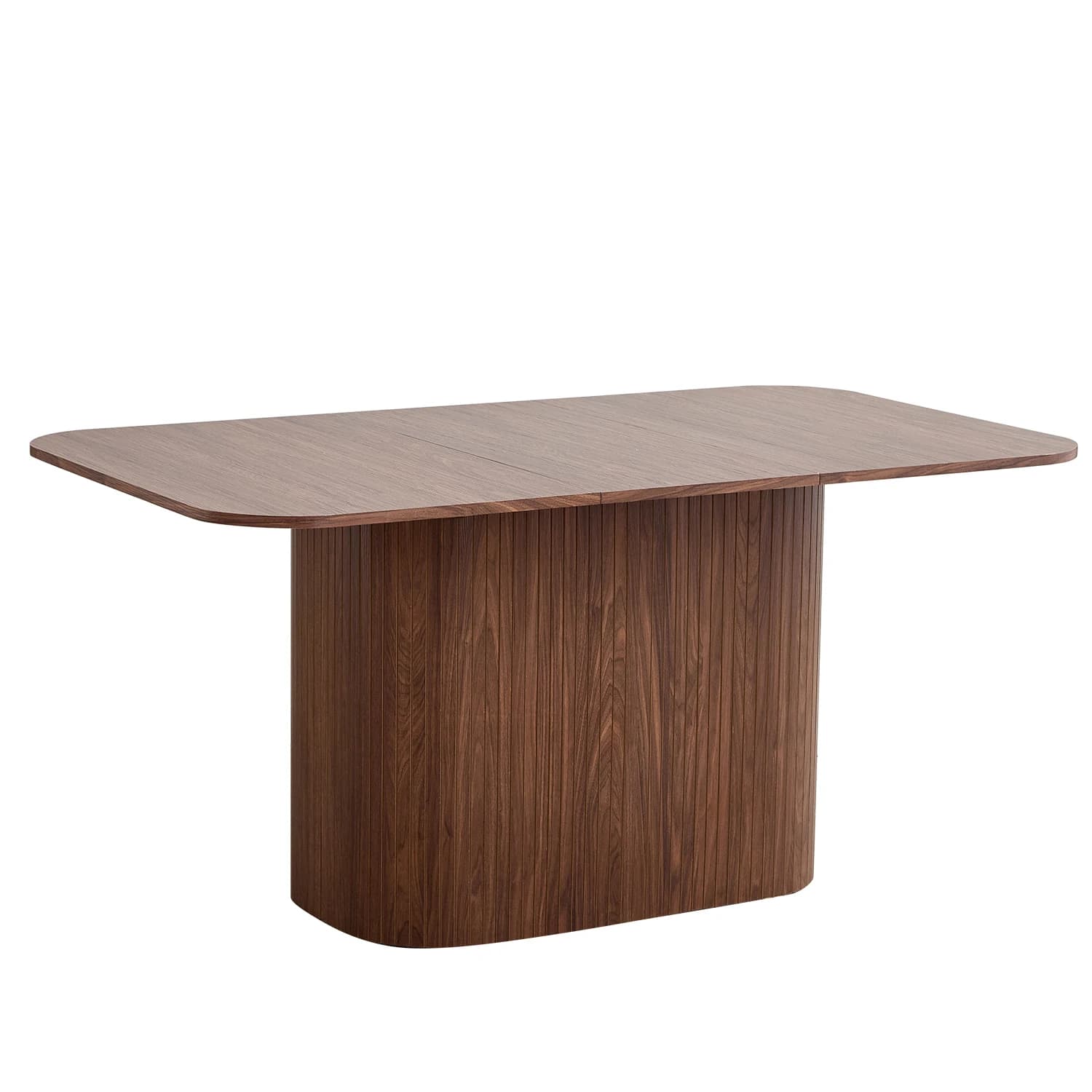 Table à manger nordique en bois massif, table à manger à base ondulée, table de cuisine/à manger simple, pour 4 à 6 personnes