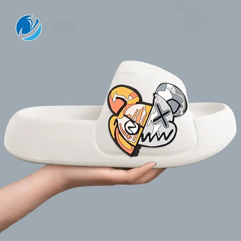 Mo Dou – pantoufles EVA à semelle souple et épaisse, chaussures de maison, ours Double face pour l'extérieur, déodorant antidérapant à la mode