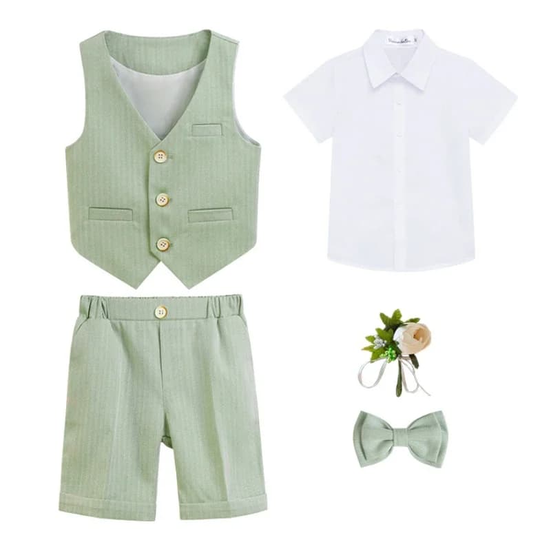 Costume de mariage formel noir pour garçon, ensemble blazer et short pour enfants, été 2026, costumes de chorale et de performance au piano pour