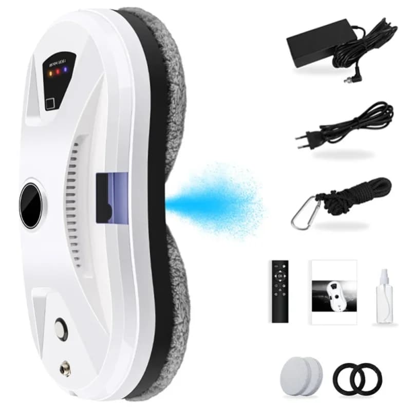 Robot aspirateur ultra-fin 5600PA, robot de nettoyage de vitres anti-chute, robot électrique pour vitres, pulvérisation automatique d'eau,