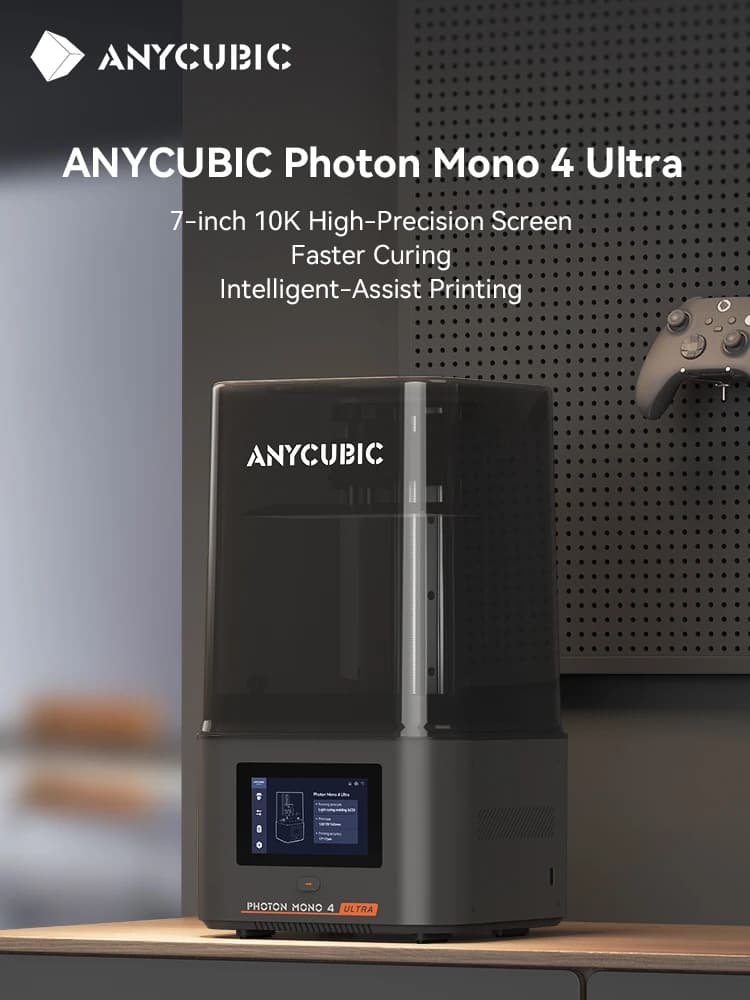 ANYprofits ic-Imprimante 3D Photon Mono 4 Ultra , 7 pouces, LCD 10K, Prquinze, résine UV, taille d'impression 236mm x 231mm x 430mm, fecL
