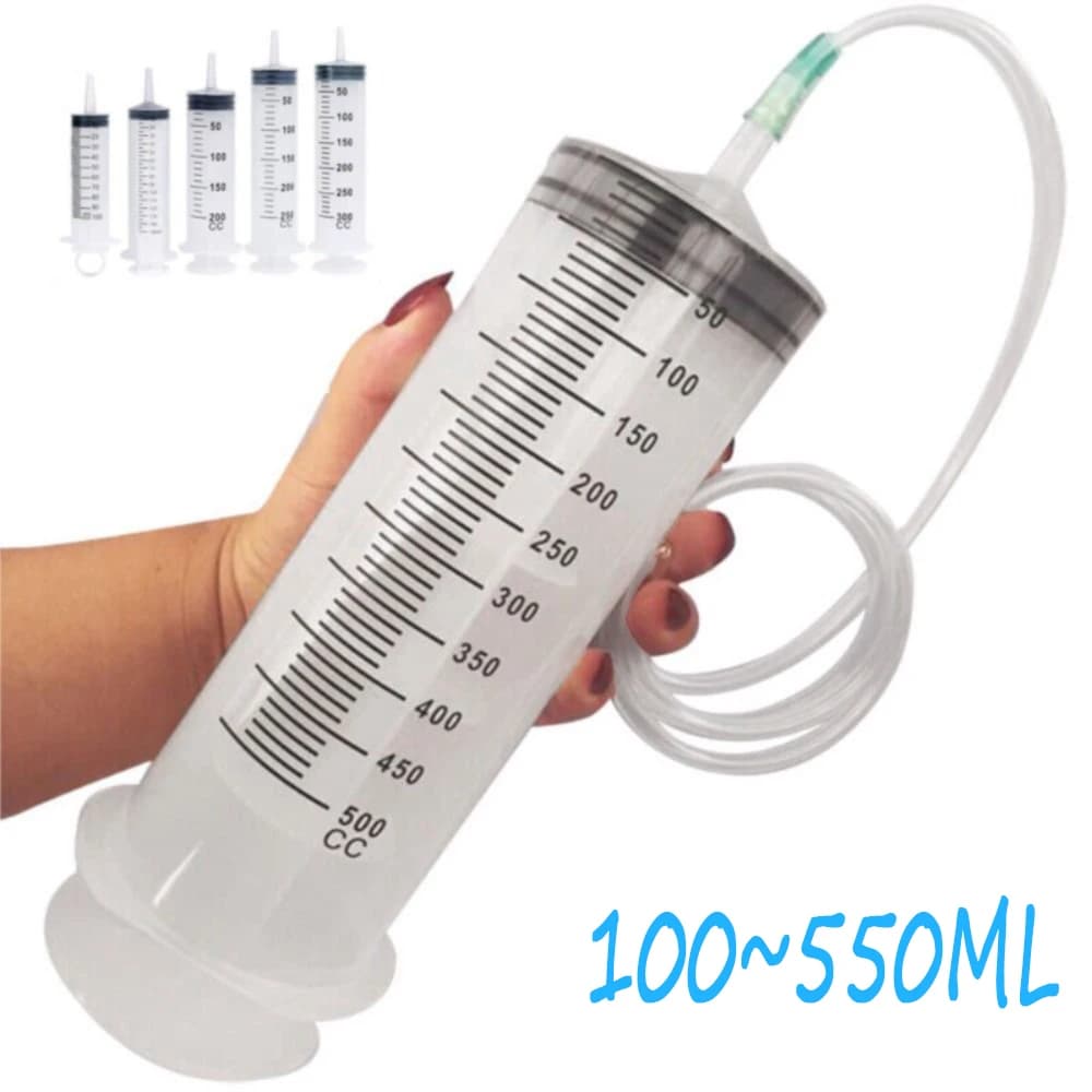 Seringue multifonction de grande capacité avec tuyau de 100cm, pompe de mesure, injecteur lavable pour l'alimentation des animaux de compagnie, colle
