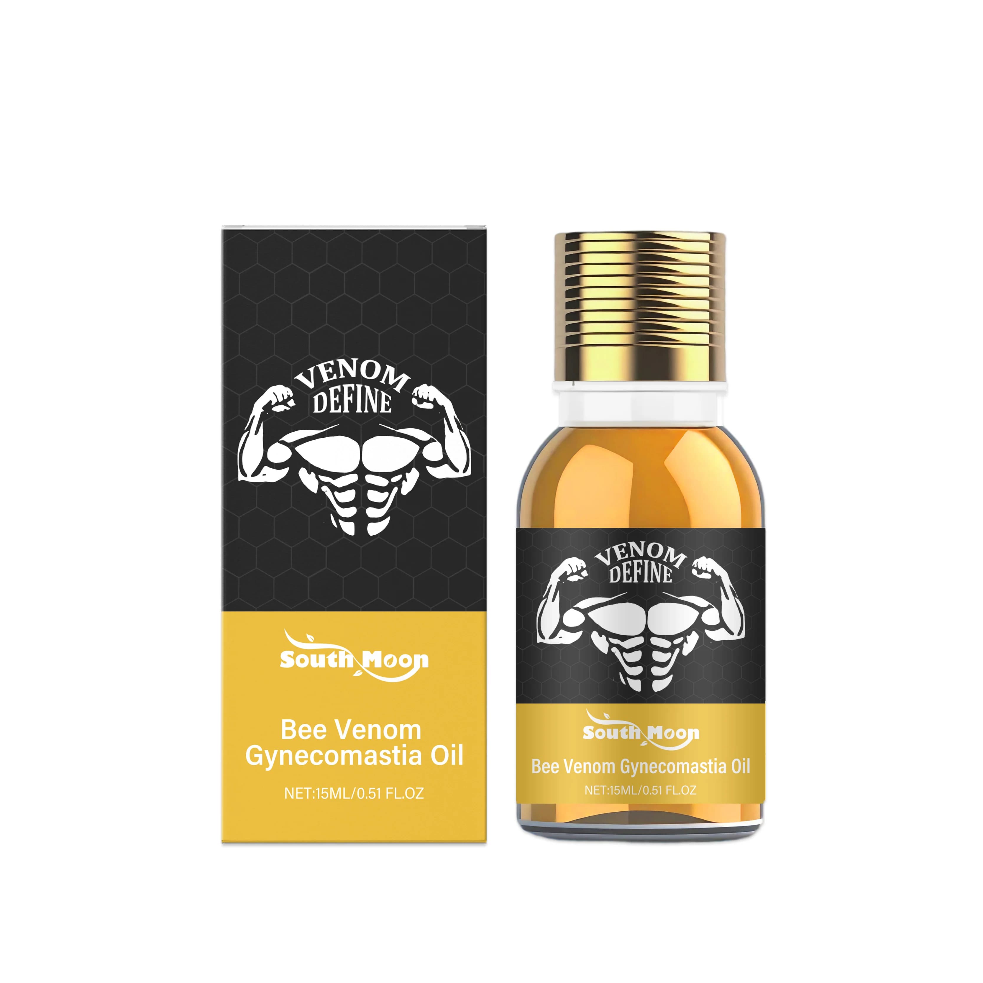 Huile de gynécologie au venin d'abeille pour hommes, raffermissement de la poitrine, sculpture, refroidissement et Non gras, huile de Massage pour