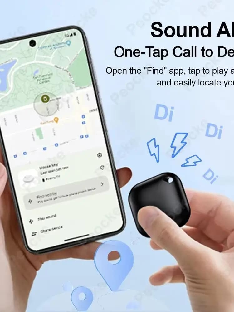Mini traceur GPS compatible avec l'application Apple Find My, localisateur de portefeuille, de sac de vélo, traceur de perte, localisateur Bluetooth