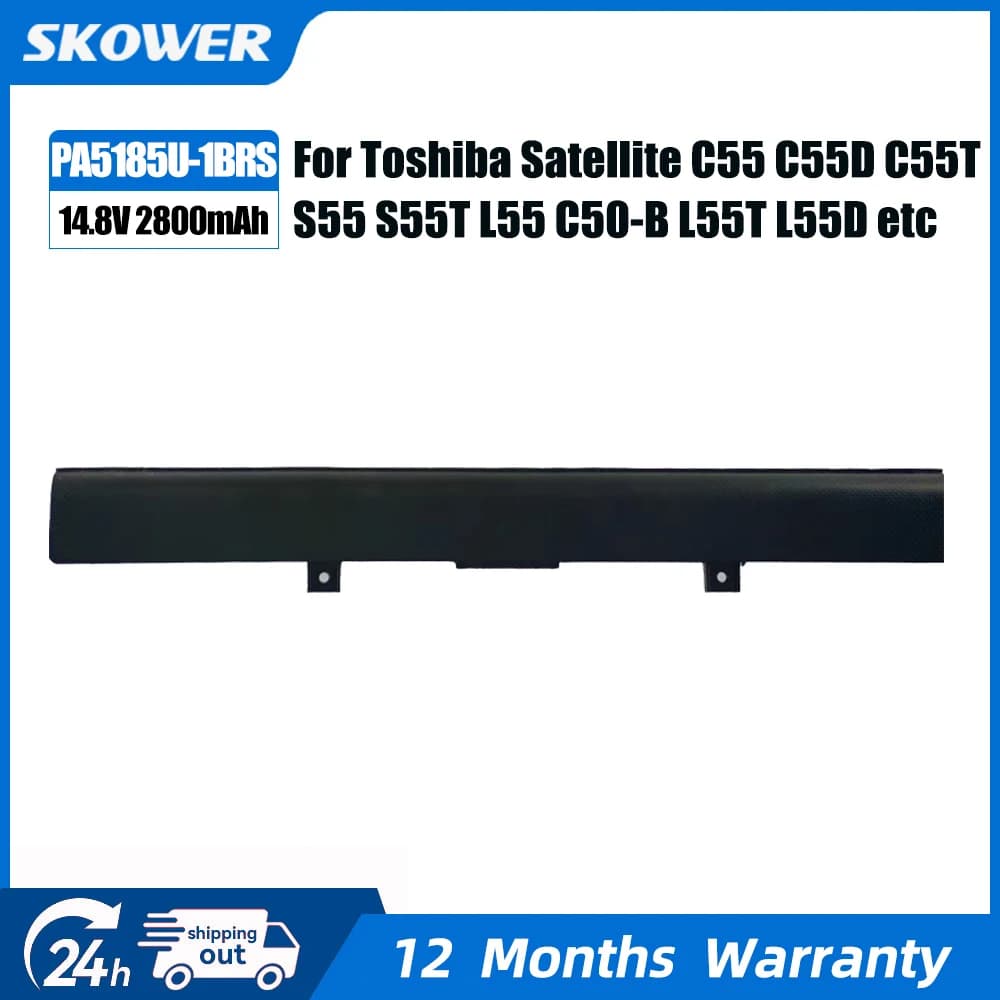 SKOWER PA5185U-1BRS batterie pour Toshiba Satellite C55 C55D C55T S55 S55T L55 C50-B L55T L55D C55-B PA5184U/PA5195U/PA5186U-1BRS